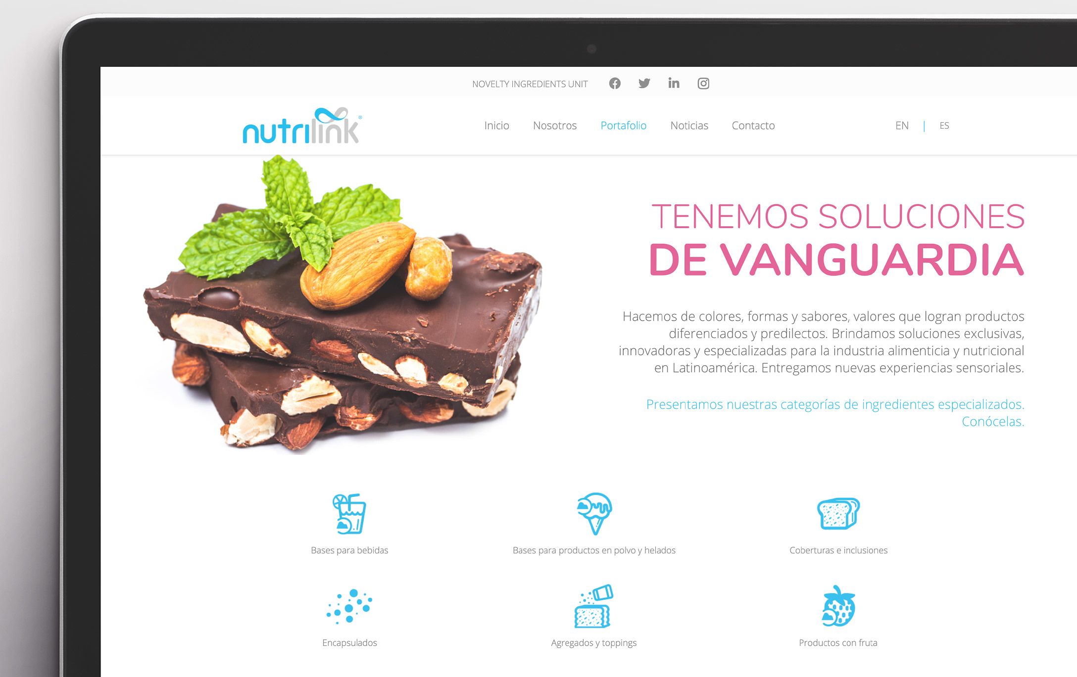 Nutrilink - Home page